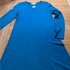Michael Kors Blue Long Sleeve Knit Dress | Size M